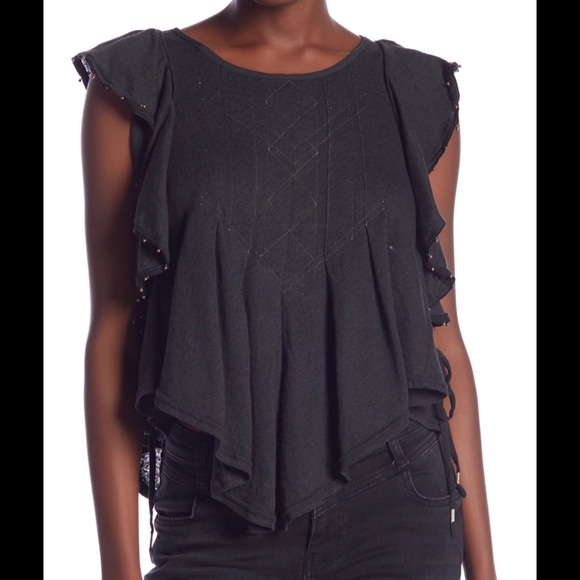 Free People Tiny Bells Ruffled Cropped Top - Picture 5 of 5